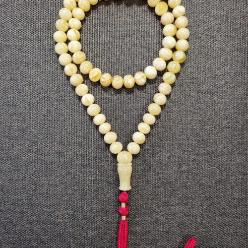 Natural Baltic amber handmade rosary - 66 beads (ART 37-2023)