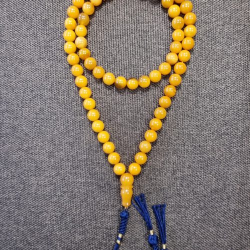 Natural Baltic amber handmade rosary - 66 beads (ART 38-2023)